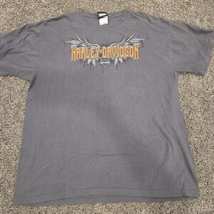 Harley-Davidson Screamin' Eagle Charcoal Tee with Orange Logo